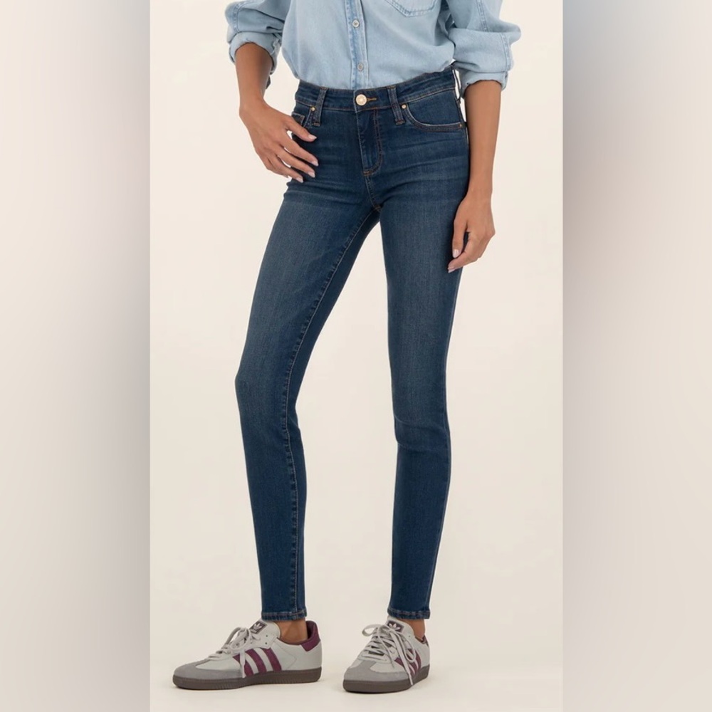 Kut From the Cloth Women’s Mia Toothpick Skinny Dark Blue Jeans Size 12
